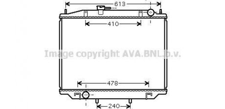 Радіатор, охолодження двигуна AVA QUALITY COOLING AVA COOLING DN2300 (фото 1)