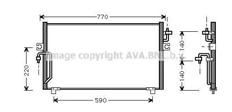 Радіатор кондиціонера AVA QUALITY COOLING AVA COOLING DN5182