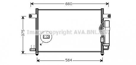 Конденсор кондиционера AVEO (AVA) AVA QUALITY COOLING AVA COOLING DW5049D (фото 1)