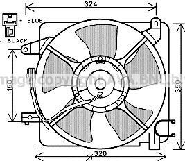 Вентилятор, охлаждение двигателя AVA QUALITY COOLING AVA COOLING DW7519