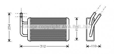 Радиатор печки AVA QUALITY COOLING AVA COOLING FD6215