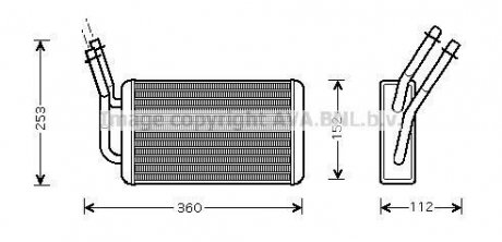 Радіатор пічки AVA QUALITY COOLING AVA COOLING FD6316