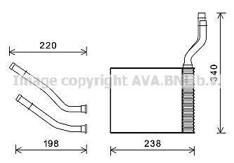 Теплообмінник, Система опалення салону AVA COOLING FD6464