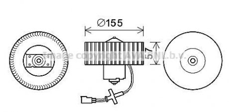 Электродвигатель, вентиляция салона AVA COOLING FD8568