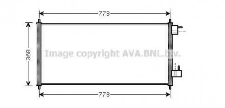 Радіатор кондиціонера FORD Transit Connect (P65, P70, P80) (AVA) AVA COOLING FDA5361 (фото 1)