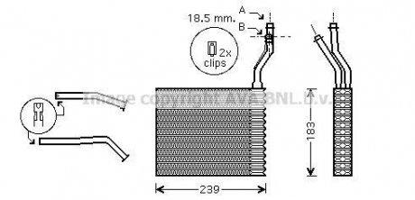 Радиатор отопителя салона Ford Focus II, Focus C-Max / Mazda 3 I AVA COOLING FDA6364 (фото 1)