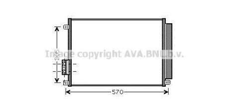 Радіатор кондиціонера Fiat 300/500/Ford Ka/Lancia Ypsilon 0.9-1.4 07- AVA QUALITY COOLING AVA COOLING FT5347D (фото 1)