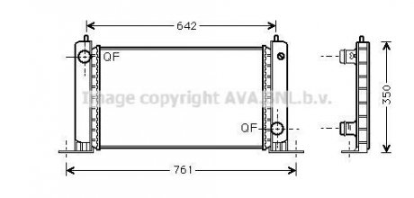 Радіатор, охолодження двигуна AVA QUALITY COOLING AVA COOLING FTA2243 (фото 1)