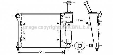 Радіатор, охолодження двигуна AVA QUALITY COOLING AVA COOLING FTA2345