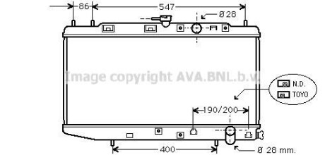 Радіатор, охолодження двигуна AVA QUALITY COOLING AVA COOLING HD2047