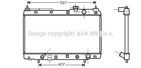 Радіатор, охолодження двигуна AVA QUALITY COOLING AVA COOLING HD2104 (фото 1)