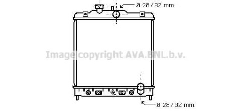 Радіатор, охолодження двигуна AVA QUALITY COOLING AVA COOLING HD2122