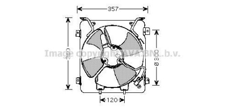 Вентилятор, охлаждение двигателя AVA QUALITY COOLING AVA COOLING HD7523