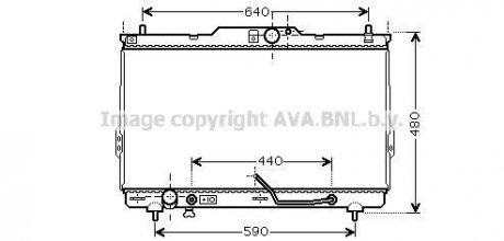 Радиатор охлаждения двигателя HYUNDAI SANTA FE 20TD AT 03-06 (Ava) AVA COOLING HY2114 (фото 1)