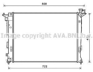 Радіатор, охолодження двигуна AVA QUALITY COOLING AVA COOLING HY2285 (фото 1)