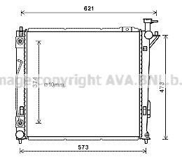 Радіатор охолодження Santa Fe 2.2 CRDi Aut. 09-12 (Ava) AVA COOLING HY2339