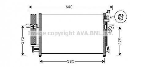 Радіатор кондиціонера AVA QUALITY COOLING AVA COOLING HY5087D (фото 1)