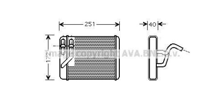 Радіатор пічки AVA QUALITY COOLING AVA COOLING HY6120