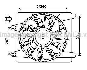 Вентилятор, охлаждение двигателя AVA COOLING HY7560