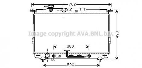 Радиатор охлаждения HYUNDAI SONATA IV (EF) (98-) 2.0-2.7 (выр-во AVA) AVA COOLING HYA2107