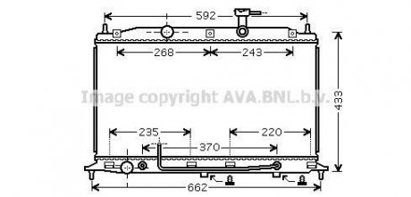 Радіатор двигуна HYUNDAI Accent (AVA) AVA QUALITY COOLING AVA COOLING HYA2177