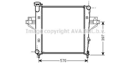 Радіатор, охолодження двигуна AVA QUALITY COOLING AVA COOLING JE2042