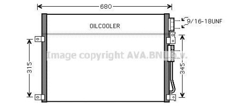 Радіатор кондиціонера AVA QUALITY COOLING AVA COOLING JEA5045