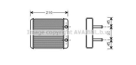 Радіатор пічки AVA QUALITY COOLING AVA COOLING KA6008