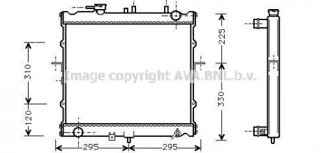 Радіатор двигуна KIA SPORTAGE I (JA) (93-) (AVA) AVA QUALITY COOLING AVA COOLING KAA2022