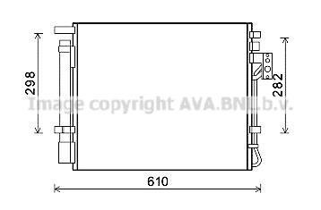 Конденсор кондиционера KIA SORENTO II (XM) (10-) 2.0 CRD (Ava) AVA COOLING KAA5149D