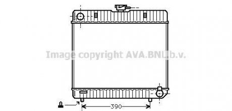 Радиатор охлаждения двигателя MB W123/W126 MT 76-84 (Ava) AVA COOLING MS2042 (фото 1)