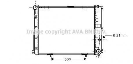 Радіатор, охолодження двигуна AVA QUALITY COOLING AVA COOLING MS2126 (фото 1)