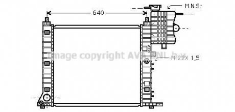 Радіатор, охолодження двигуна AVA QUALITY COOLING AVA COOLING MS2213 (фото 1)