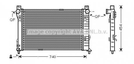 Радіатор, охолодження двигуна AVA QUALITY COOLING AVA COOLING MS2338