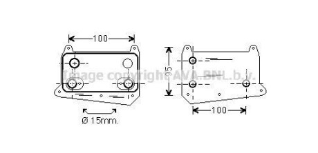 Радіатор масла, двигательное масло AVA QUALITY COOLING AVA COOLING MS3495 (фото 1)