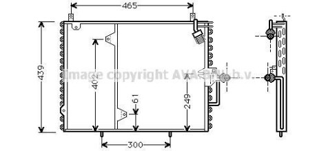 Радіатор кондиціонера AVA QUALITY COOLING AVA COOLING MS5160