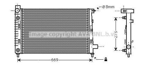 Радіатор, охолодження двигуна AVA QUALITY COOLING AVA COOLING MSA2282