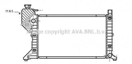 Радиатор охлаждения двигателя MB Sprinter 00>06 MT AC+/- AVA COOLING MSA2300