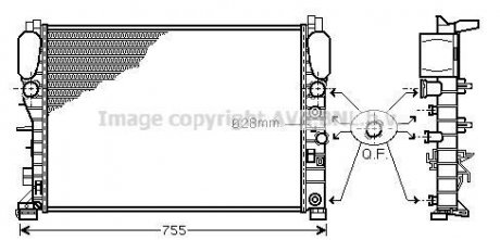 Радіатор, охолодження двигуна AVA QUALITY COOLING AVA COOLING MSA2342 (фото 1)