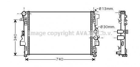 Радиатор охлаждения MERCEDES VITO II W639 (03-) (выр-во AVA) AVA COOLING MSA2356 (фото 1)