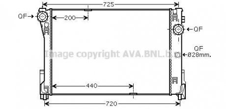 Радіатор, охолодження двигуна AVA QUALITY COOLING AVA COOLING MSA2474