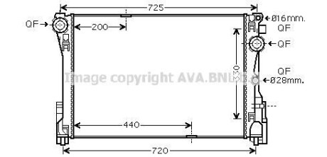 Радіатор, Система охолодження двигуна AVA COOLING MSA2575