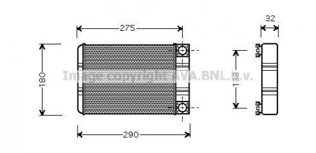 Радиатор обогревателя MERCEDES C-CLASS W 203 (00-) (выр-во AVA) AVA COOLING MSA6312