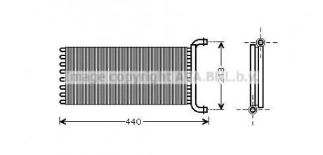 Радиатор отопителя салона MB Sprinder CDI 06> / VW Crafter 2,5TDI 06> AVA COOLING MSA6399