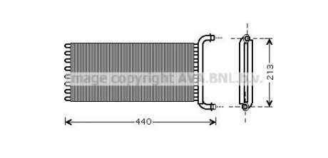 Теплообмінник, Система опалення салону AVA COOLING MSA6441