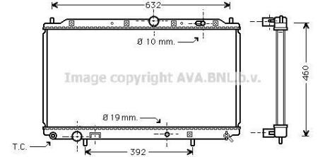 Радіатор, охолодження двигуна AVA QUALITY COOLING AVA COOLING MT2116