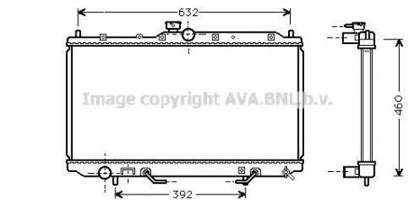 Радіатор, охолодження двигуна AVA QUALITY COOLING AVA COOLING MT2153 (фото 1)