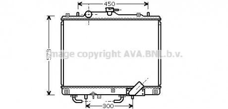 Радіатор, охолодження двигуна AVA QUALITY COOLING AVA COOLING MT2156 (фото 1)