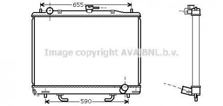 Радіатор, охолодження двигуна QUALITY COOLING AVA COOLING MT2163 (фото 1)