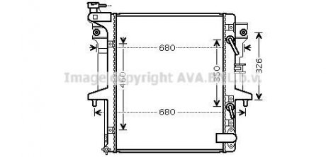 Радіатор, охолодження двигуна AVA QUALITY COOLING AVA COOLING MT2204